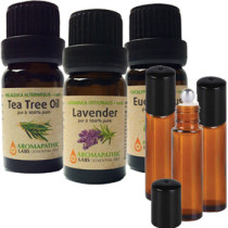 Essential Oil Trio (Eucalyptus, Lavender, Tea Tree) - 3 x 10ml + BONUS