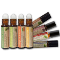 Essential Oil Roll-On 4 Packet (Eucalyptus, Lemon, Orange, Tea Tree) - 4 x 10ml + BONUS