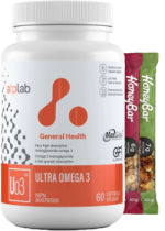 Ultra Omega 3 - 60 Softgels + BONUS