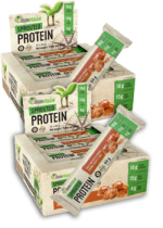 Iron Vegan Sprouted Protein (Sweet And Salty Caramel) - 12 + 12 Bars FREE! 