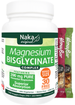 Magnesium Bisglycinate Complex 200mg - 120 V-Caps + BONUS