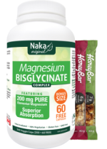 Magnesium Bisglycinate Complex 200mg - 260 V-Caps + BONUS