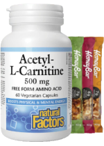 Acetyl-L-Carnitine (Free Form) 500mg - 60 V-Caps + BONUS