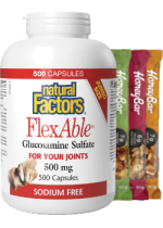 Flexable Glucosamine Sulfate 500mg - 500 Caps + BONUS