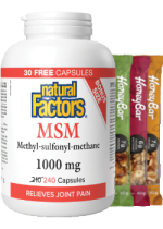 MSM 1,000mg - 240 Caps + BONUS