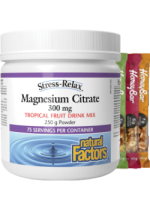 Stress-Relax Magnesium Citrate Powder 300mg (Tropical) - 250g + BONUS