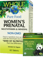 Whole Earth & Sea Pure Food Women's Prenatal Multivitamins - 60 Tabs + BONUS