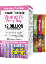 Women's Every Day Probiotic With Cranberry Extract - 120 Caps + BONUS