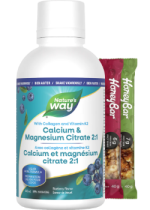 Calcium & Magnesium Citrate 2:1 With Vitamin K2 And Collagen (Blueberry) - 500ml + BONUS