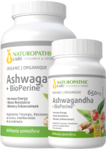 Ashwagandha 650mg (Organic) + Bioperine - 240 V-Caps + BONUS