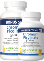Chromium Picolinate 500mcg - 300 + 120 V-Caps FREE