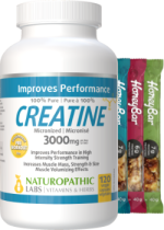 Creatine 3000mg (Micronized) - 120 V-Caps + BONUS