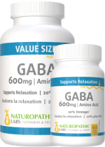 GABA 600mg - 240 + 60 V-Caps FREE