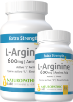 L-Arginine 600mg - 120 V-Caps + BONUS