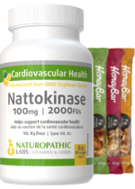 Nattokinase 100mg / 2000FUs (Non-GMO & K2 Free)  - 60 DR V-Caps + BONUS