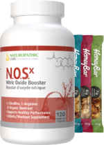 NOSx Nitric Oxide Booster 633mg - 120 V-Caps + BONUS
