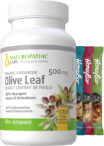 Olive Leaf Extract 500mg (Organic / 20% Oleuropein) - 120 V-Caps + BONUS