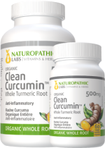 Organic Clean Curcumin (Whole Turmeric Root) 500mg - 240 + 60 V-Caps FREE