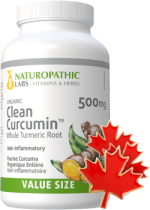 Organic Clean Curcumin (Whole Turmeric Root) 500mg - 500 V-Caps + BONUS