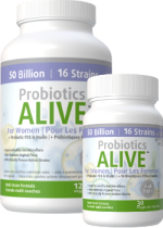 Probiotics Alive For Women 50 Billion (Plus FOS Prebiotic) - 120 + 30 V-Caps FREE