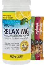 Relax MG Magnesium Powder (Lemon) 300mg - 250g + BONUS