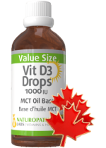 Vitamin D Drops 1,000iu (MCT Oil Base) - 60ml + BONUS