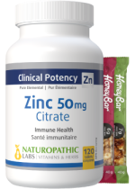 Zinc Citrate 50mg - 120 Tabs + BONUS