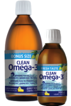 Clean Omega-3 Liquid 800mg EPA 500mg DHA (Lemon Meringue) - 500 + 200ml FREE