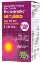 BioCoenzymated Methylfolate 1,000mcg + Methylcobalamin B-12 50mcg - 60 Sublingual Tabs