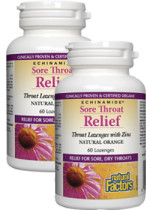 Echinamide Sore Throat Relief With Zinc (Orange) - 60 + 60 Lozenges (2 For Deal)