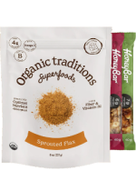 Sprouted Chia & Flax Seed Powder (Organic) - 454g + BONUS