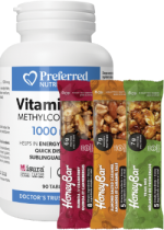 Vitamin B-12 (Methylcobalamin) 1,000mcg - 90 Tabs + BONUS