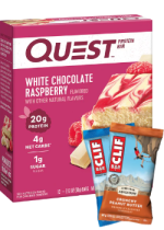 Low Carb Protein Bar (White Chocolate Raspberry) - 12 Bars + BONUS