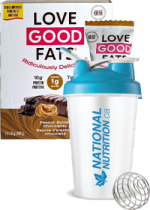 Love Good Fats (Peanut Butter Chocolatey) - 12 x 39g Bars + BONUS - Love Good Fats 