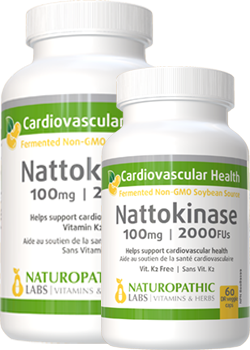 Nattokinase 100mg / 2000FUs (Non-GMO & K2 Free)  - 120 + 60 V-Caps FREE