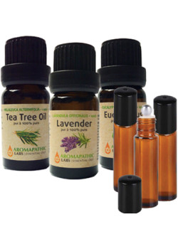 ESSENTIAL OIL TRIO (EUCALYPTUS & LAVENDER & TEA TREE) - 3 X 10ML + BONUS