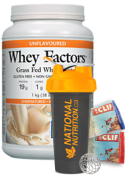 Whey Factors Protein (Unflavoured) - 1kg + BONUS - Natural Factors
