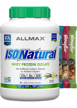 Isonatural Whey Protein Isolate (Vanilla) - 5lbs + BONUS