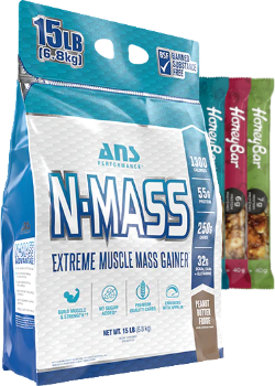 N-Mass Extreme Gainer (Peanut Butter Fudge) - 15lbs + BONUS