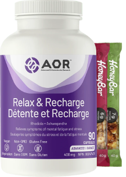 Relax & Recharge (Rhodiola + Ashwagandha) 400mg - 90 V-Caps + BONUS