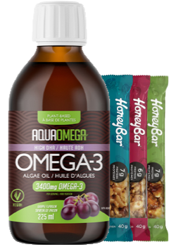 Plant-Based High DHA Omega-3 Algae Oil 3,400mg (Grape) - 225ml + BONUS