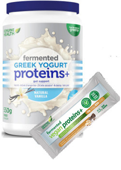 Fermented Greek Yogurt Proteins + (Vanilla) - 550g - Genuine Health Fermented Greek Yogurt Proteins + (Vanilla) - 550g - Genuine Health