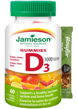 Vitamin D Gummies 1,000iu (Orange Lemon Strawberry) - 60 Gummies + BONUS
