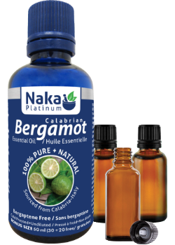 100% Pure Bergamot Essential Oil (Bergaptene Free) - 50ml + BONUS