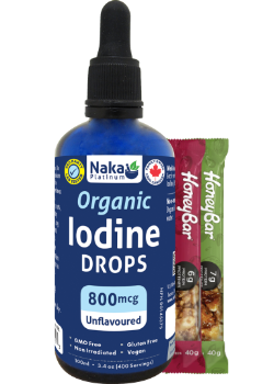 Organic Iodine Drops 800mcg - 100ml + BONUS