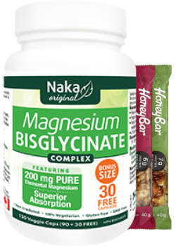 Magnesium Bisglycinate Complex 200mg - 120 V-Caps + BONUS