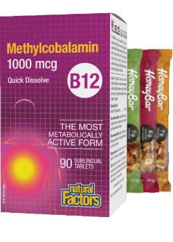 B-12 Methylcobalamin Sublingual 1,000mcg - 90 Tabs + BONUS