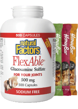 Flexable Glucosamine Sulfate 500mg - 500 Caps + BONUS