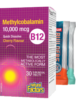 B-12 Methylcobalamin 10,000mcg (Cherry) - 30 Sublingual Tabs