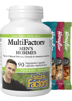 MultiFactors Men's Multivitamin - 90 V-Caps + BONUS